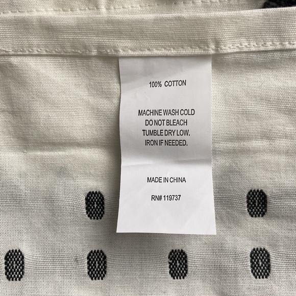 Textured Shower Curtain Black and White 72x72 - Picture 6 of 6